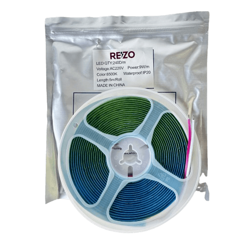 شريط ليد بروفايل REZO 220V | أبيض، أصفر، شمسي (5M, 10M, 50M)
